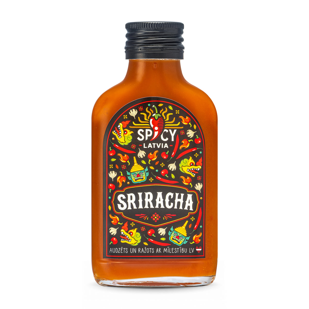 Sriracha asā mērce - fermentēti ķiploki - 100ml [ļoti asa, 4/5]